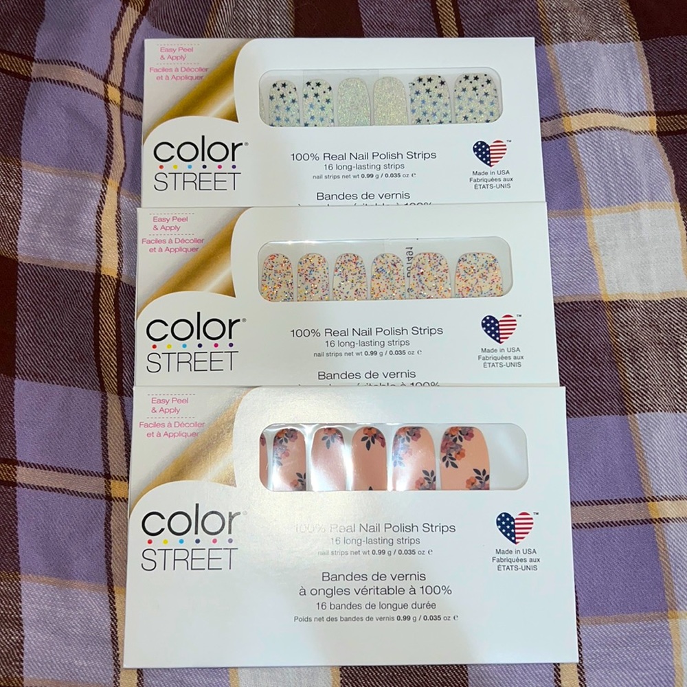 Color street nail strips 3 sets